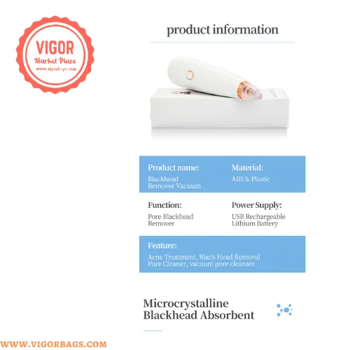 Premium Pimples Removal Deep Cleaning Tool Suction Blackhead Remover Device Electric Blackhead Remover - MOQ 10 Pcs