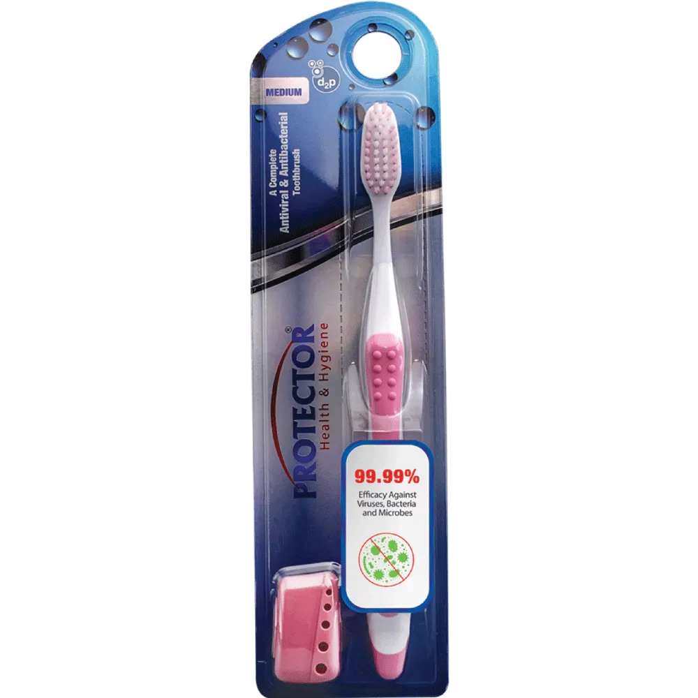 Protector® Antiviral Antibacterial Toothbrush-Standard Medium