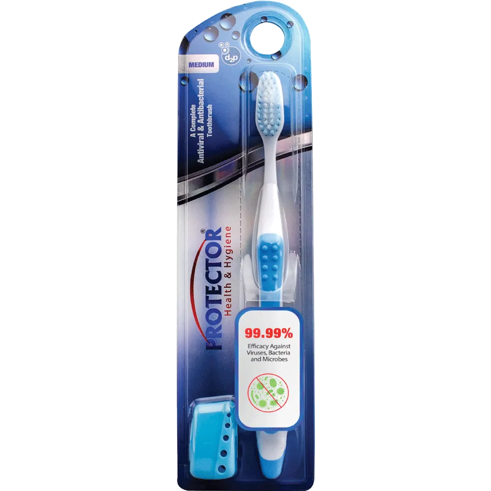 Protector® Antiviral Antibacterial Toothbrush-Standard Medium