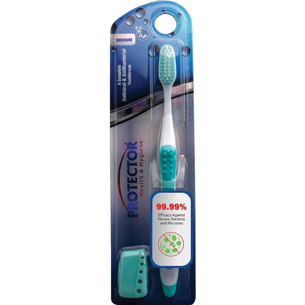 Protector® Antiviral Antibacterial Toothbrush-Standard Medium