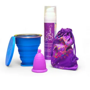 PURPLE Menstrual Cup Kit - Microwave Disinfection