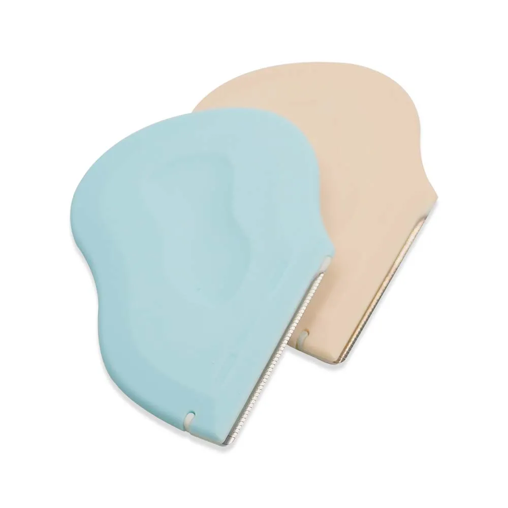 Q7338 2PCS SNAIL DESIGN EYEBROW RAZOR