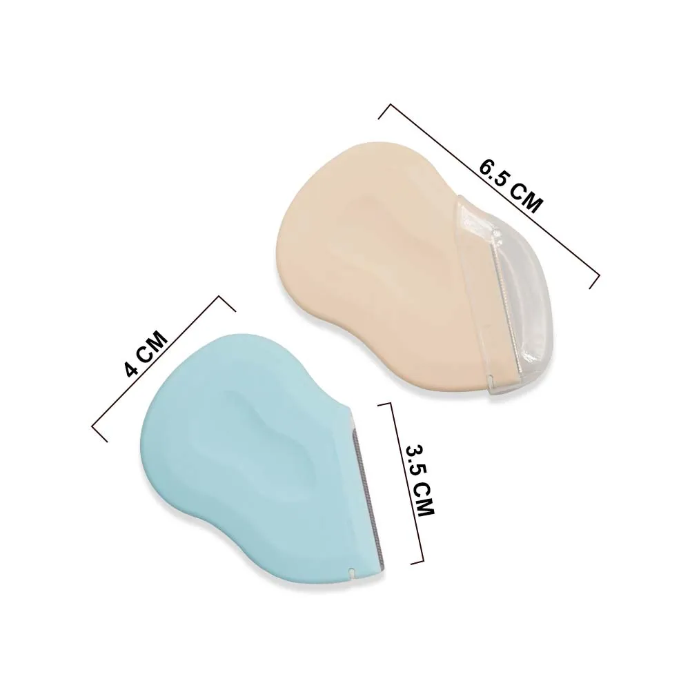 Q7338 2PCS SNAIL DESIGN EYEBROW RAZOR