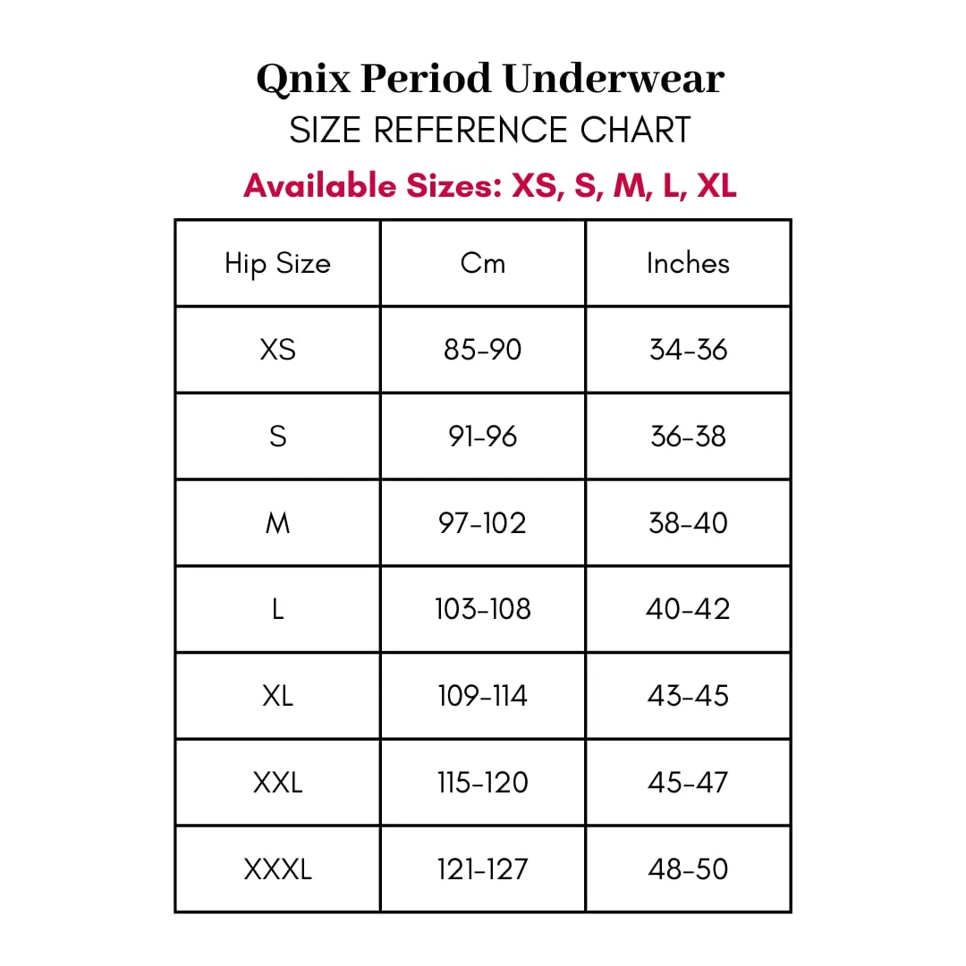 QNIX Boxer Brief Period Underwear | Large | Black