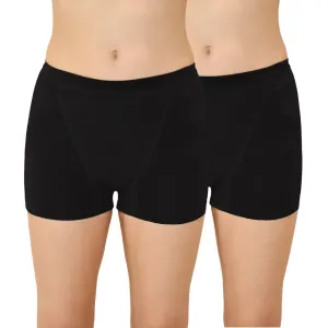 QNIX Boxer Brief Period Underwear | XXL | Black | Pack of 2