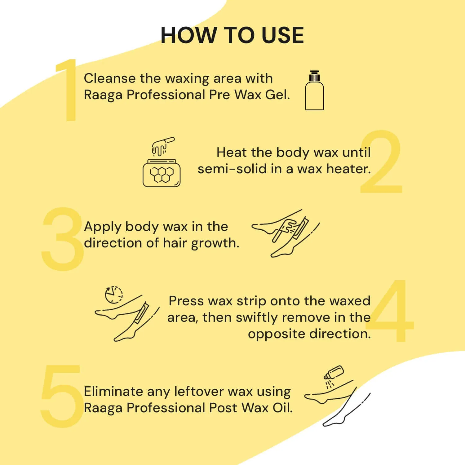 Raaga Professional Gold Liposoluble Body Wax | Dermatologically Tested, Colophony Free | For All Skin Types (800 ml)