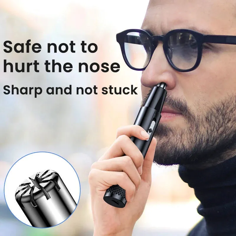 Rechargeable Electric Nose Hair Clipper - 2-in-1 Unisex Automatic Washable Trimmer