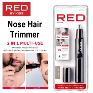 Red by KISS Rechargeable Nose Hair Trimmer, (NHT01)