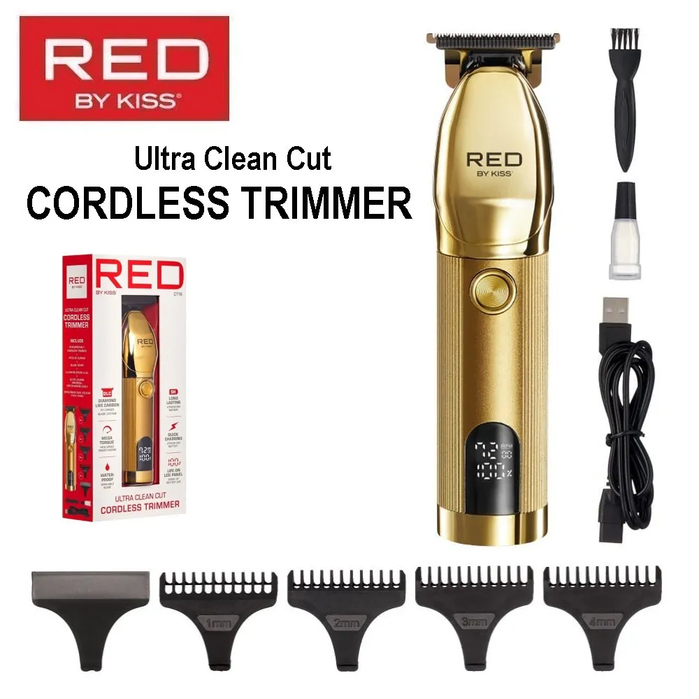 RED by KISS Ultra Clean Cut Cordless Trimmer, (CT16)