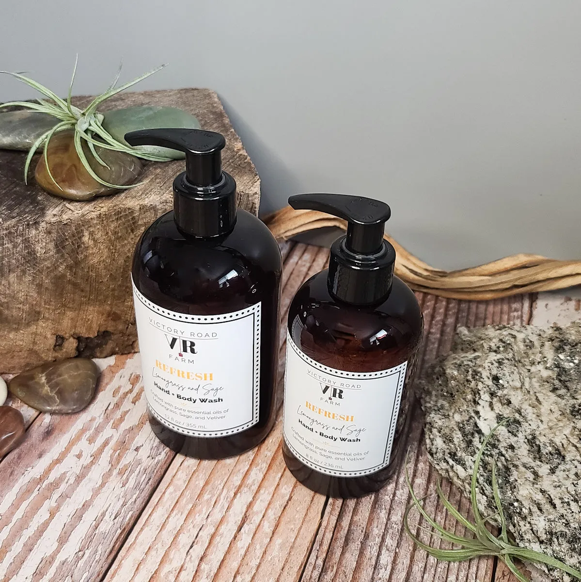 REFRESH Lemongrass and Sage Hand   Body Wash
