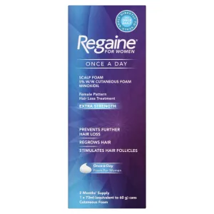 Regaine for women once a day extra strength scalp foam 2 month supply