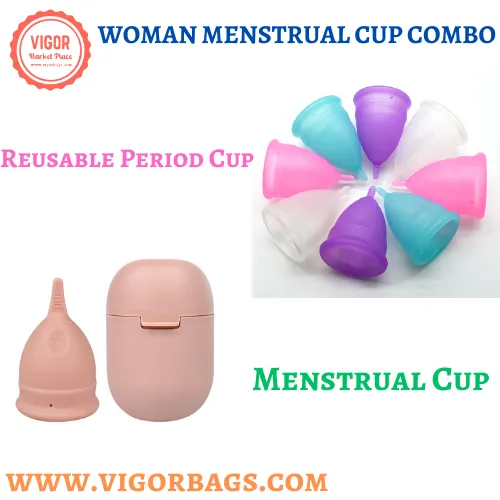 Reusable Lady Period Cup & Personal Carrying Case Multi Pack(Bulk 3 Sets)