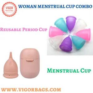 Reusable Lady Period Cup & Personal Carrying Case Multi Pack(Bulk 3 Sets)