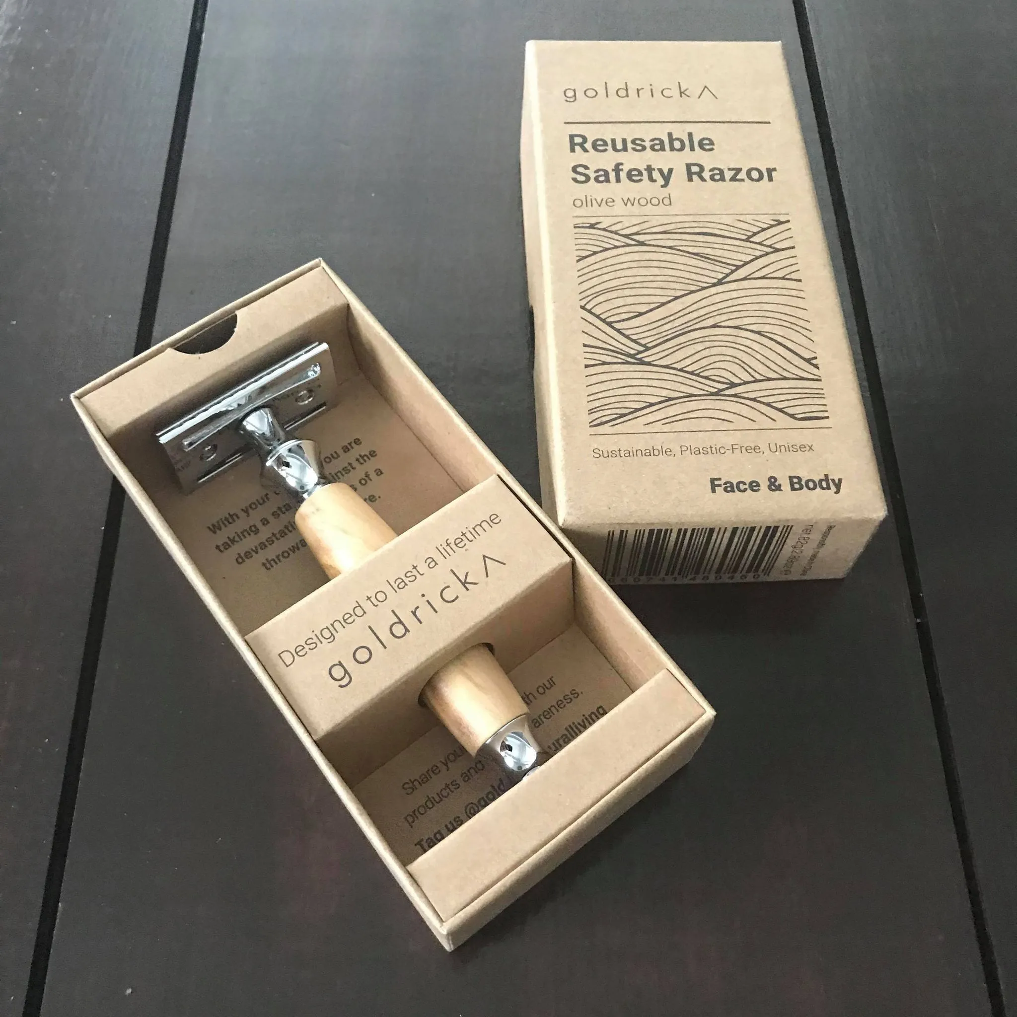 Reusable Olive Wood Razor