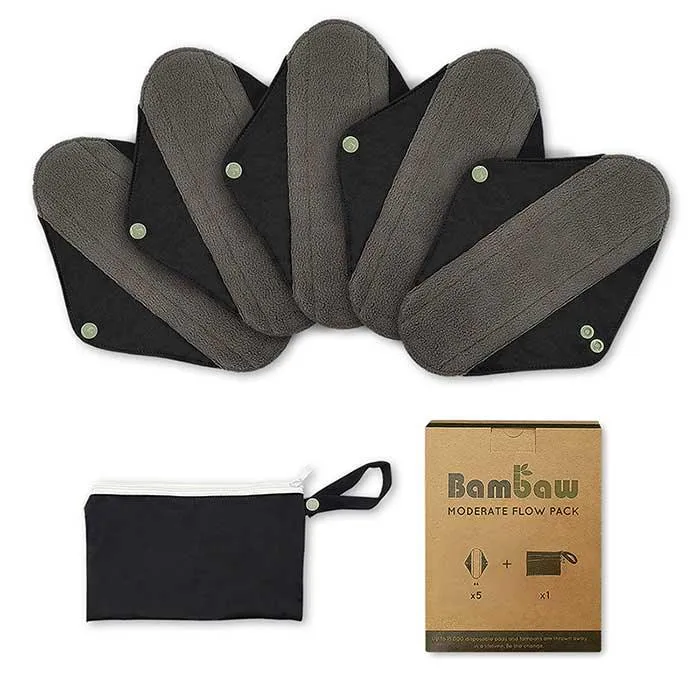 Reusable Sanitary Pads - Moderate Flow (Pack Of 5)