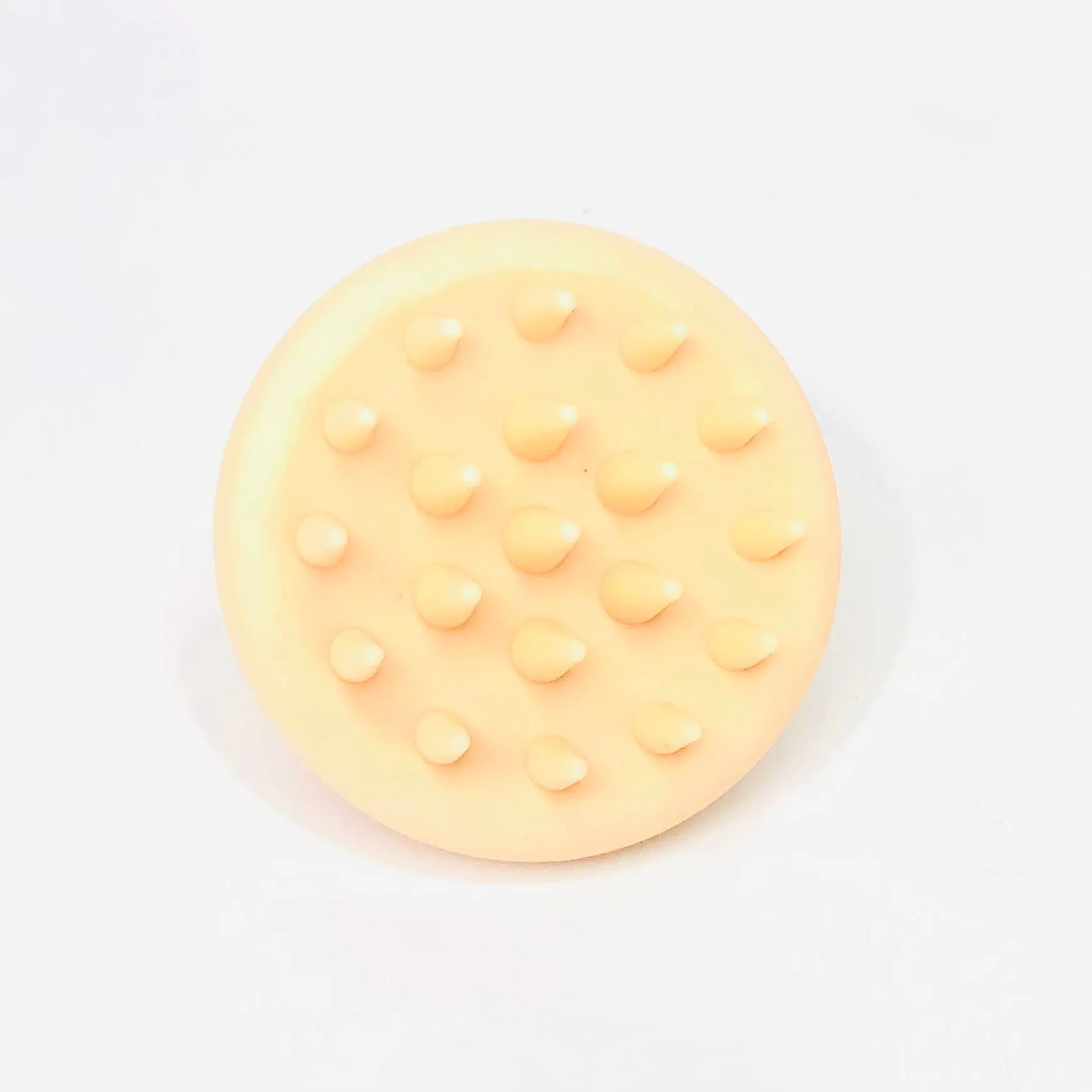 Round handheld silicone scalp massager: Blossom