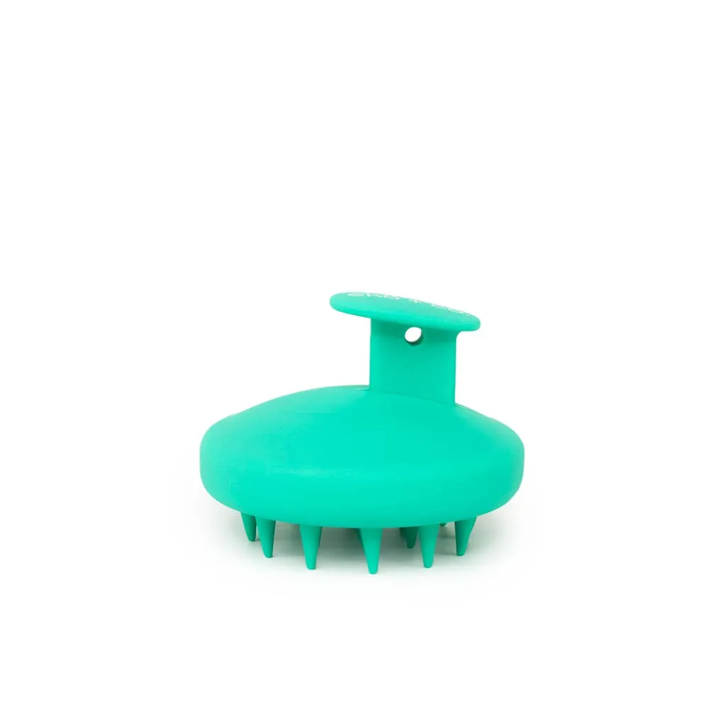 Round handheld silicone scalp massager: Blossom