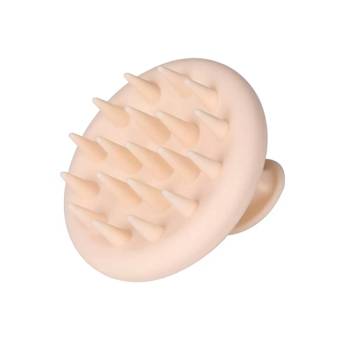 Round handheld silicone scalp massager: Blossom