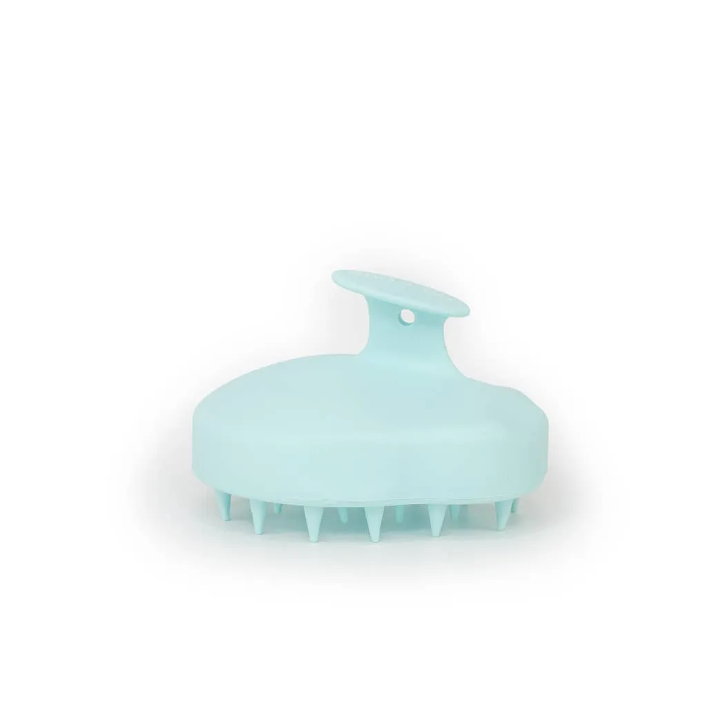 Round handheld silicone scalp massager: Blossom