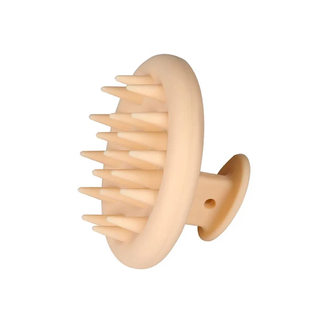 Round handheld silicone scalp massager: Blossom