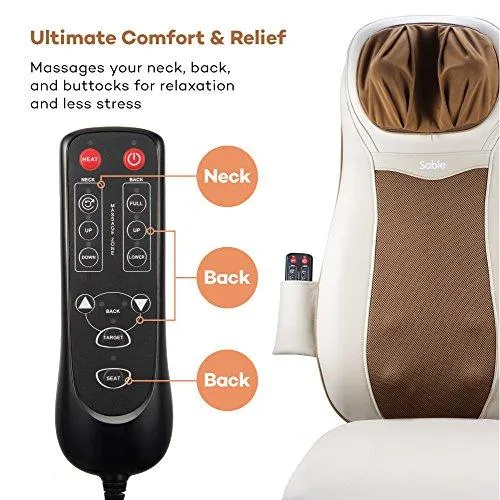 Sable Back Massager Shiatsu Massage Seat Cushion with Heat