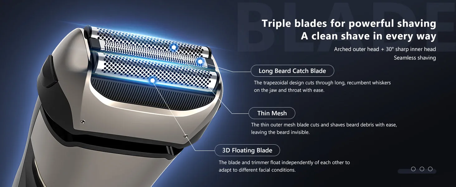 Sejoy Electric Razor for Men – Rechargeable Wet/Dry Foil Shaver with Automatic Cleaning and Fast Charging