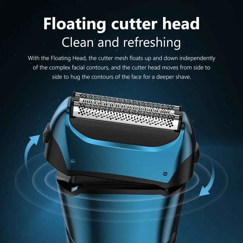 Sejoy Electric Razor for Men – Rechargeable Wet/Dry Foil Shaver with Automatic Cleaning and Fast Charging