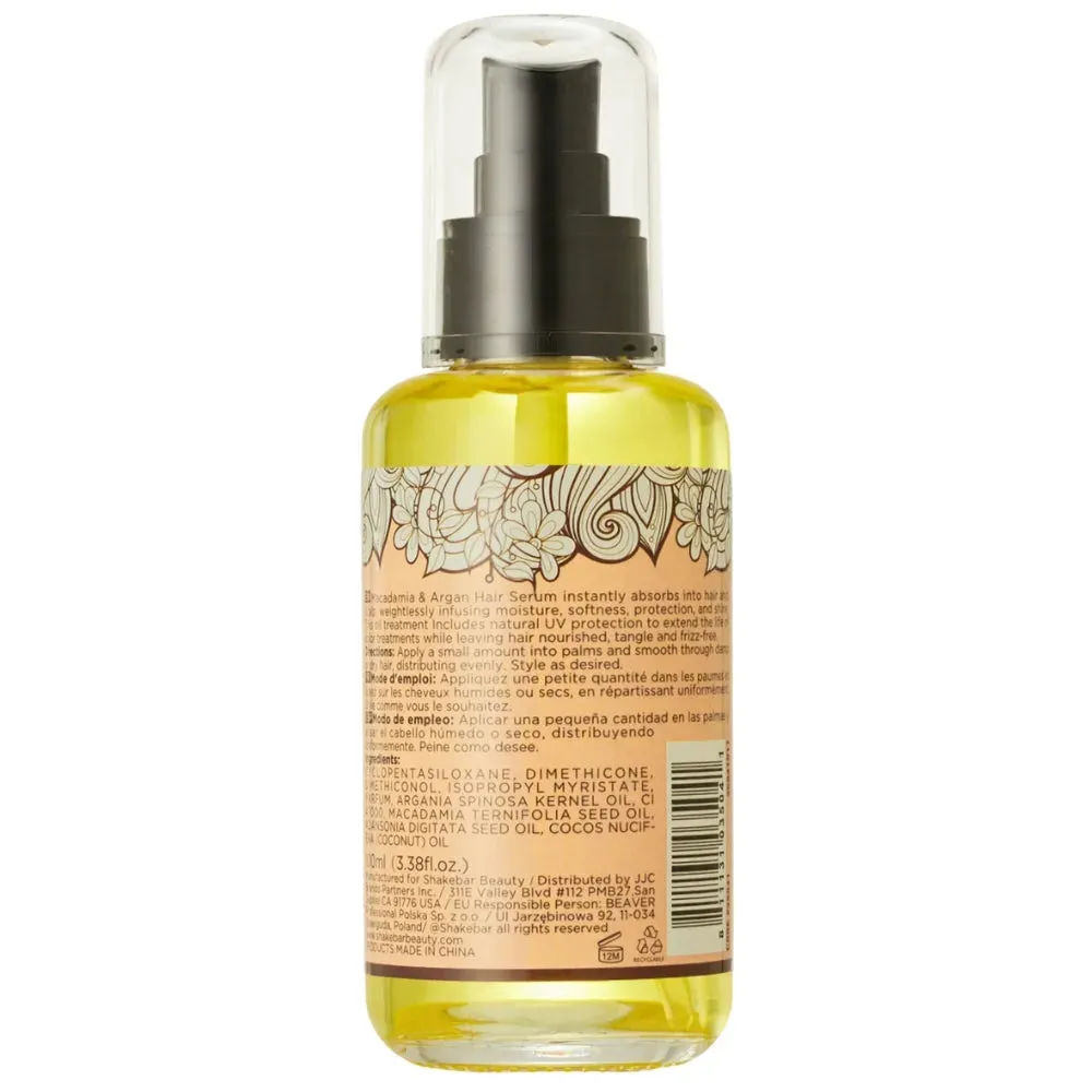Shakebar Macadamia & Argan Oil moisturizing hair serum