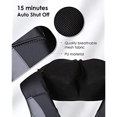 Shiatsu Neck Shoulder Massager Electric Back Massage with Heat