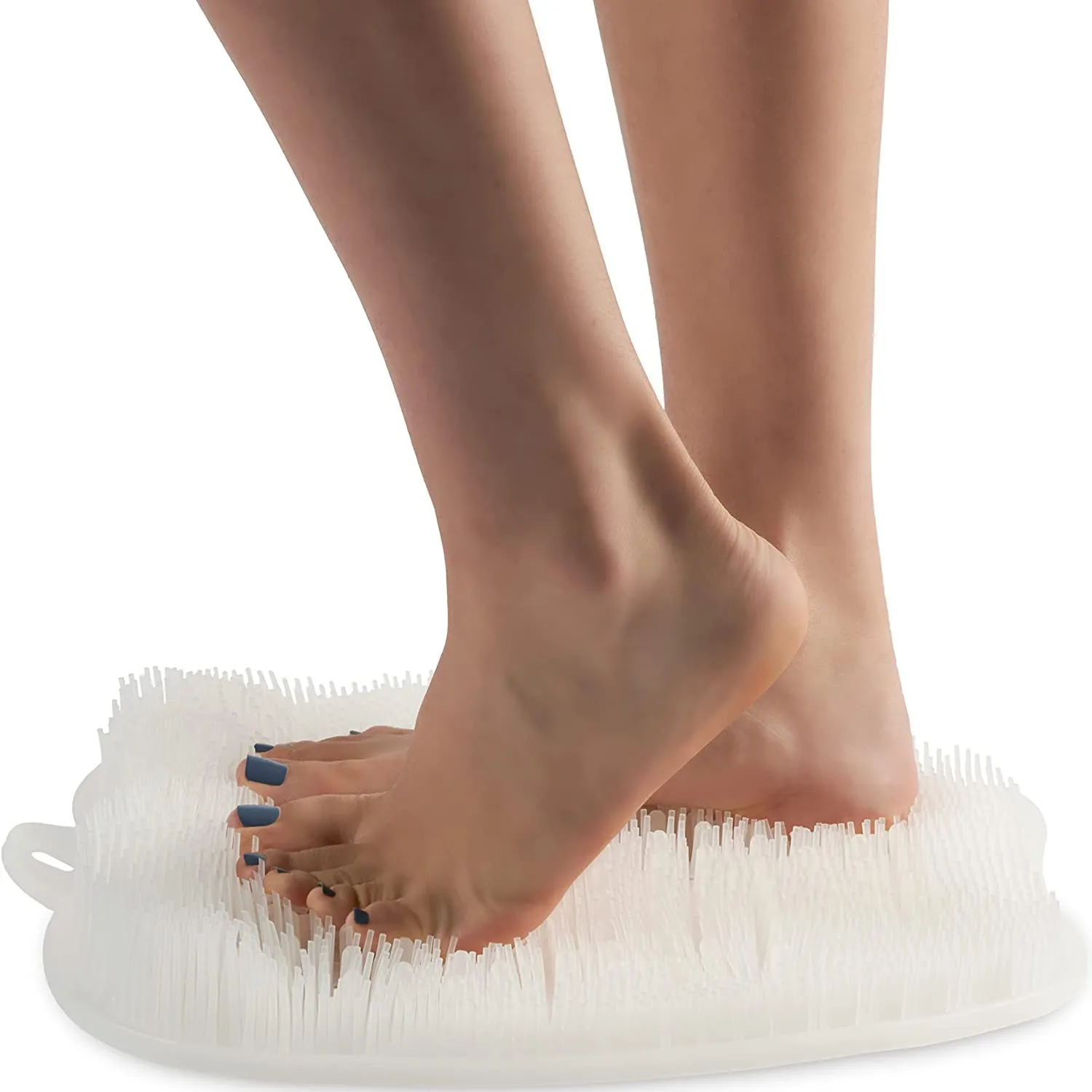 Shower Foot Massager Scrubber - Improves Foot Circulation & Reduces Foot Pain - Soothes Tired Achy Feet And Scrubs Feet Clean - Non Slip With Suction Cups
