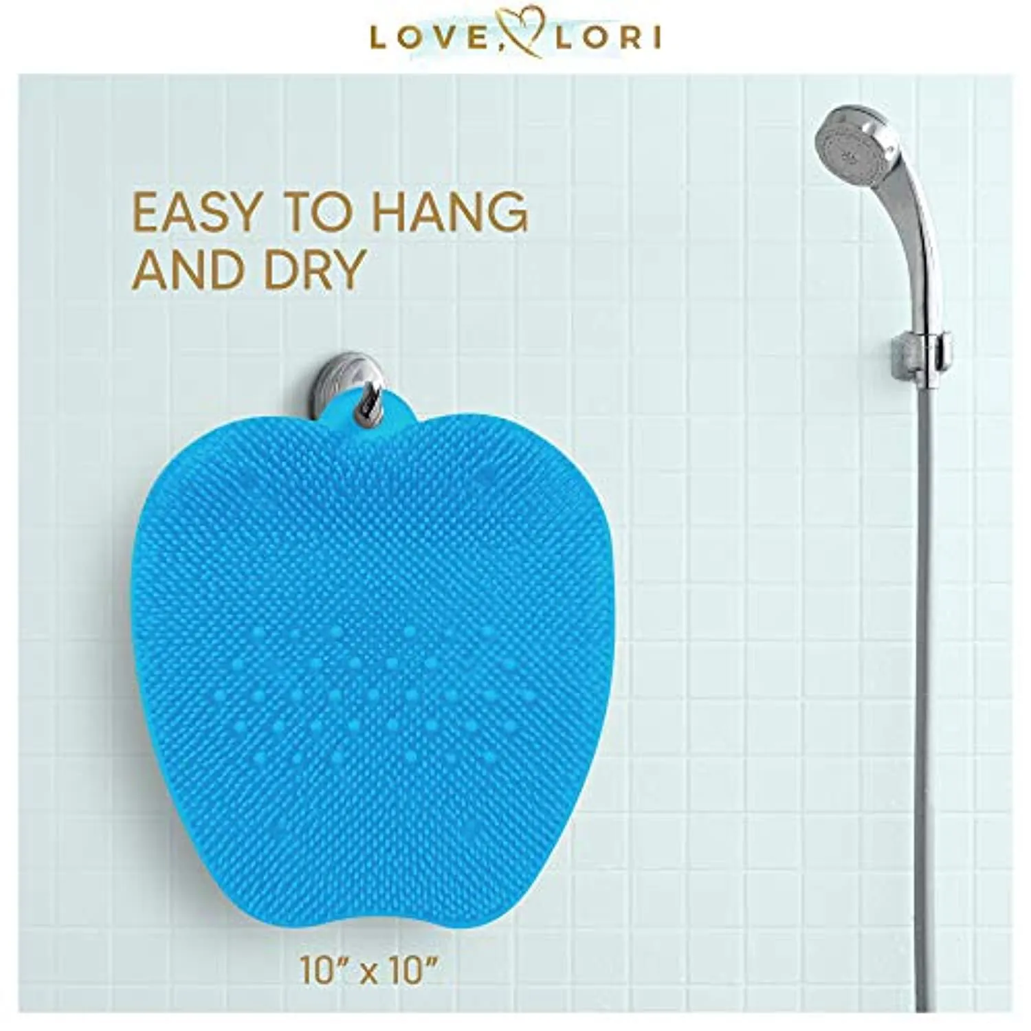 Shower Foot Massager Scrubber - Improves Foot Circulation & Reduces Foot Pain - Soothes Tired Achy Feet And Scrubs Feet Clean - Non Slip With Suction Cups