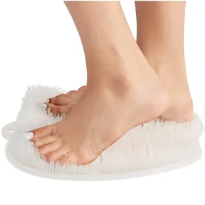 Shower Foot Massager Scrubber - Improves Foot Circulation & Reduces Foot Pain - Soothes Tired Achy Feet And Scrubs Feet Clean - Non Slip With Suction Cups