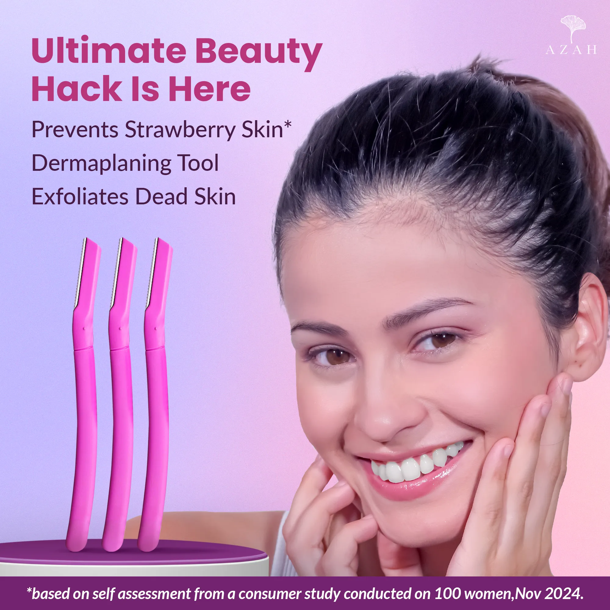 Smooth Moves Face Razor For Women | Instant & Painless | Pack Of 3