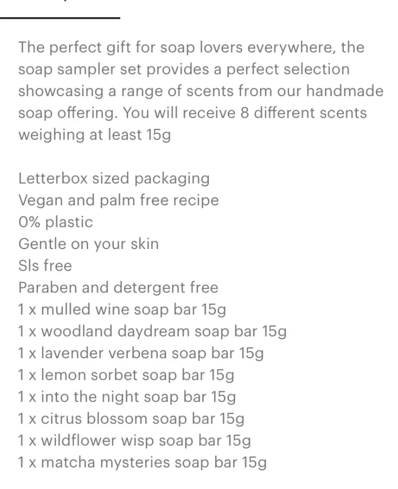 Soap Sampler Set - 2 left in stock