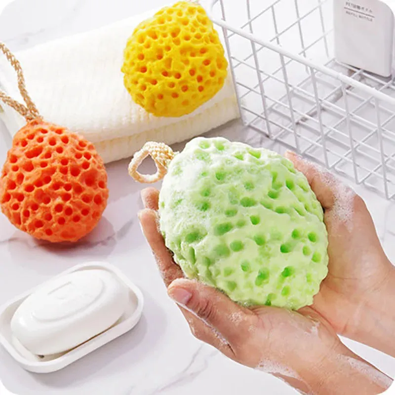 Soft Shower Sponge for Bathing: Body Scrubber, Massager, Exfoliating Bath Bubble Balls, Wash Cloth, Skin Care Bathing Accessories