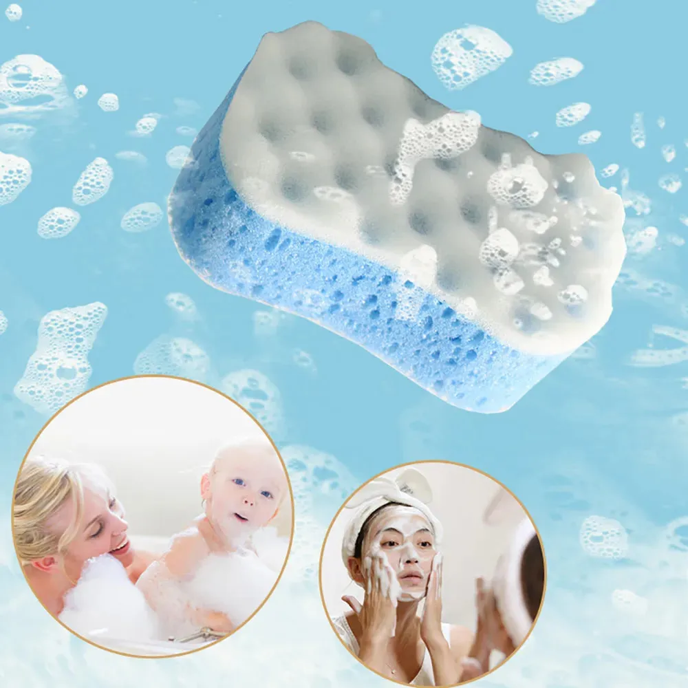 Soft Shower Sponge for Bathing: Body Scrubber, Massager, Exfoliating Bath Bubble Balls, Wash Cloth, Skin Care Bathing Accessories
