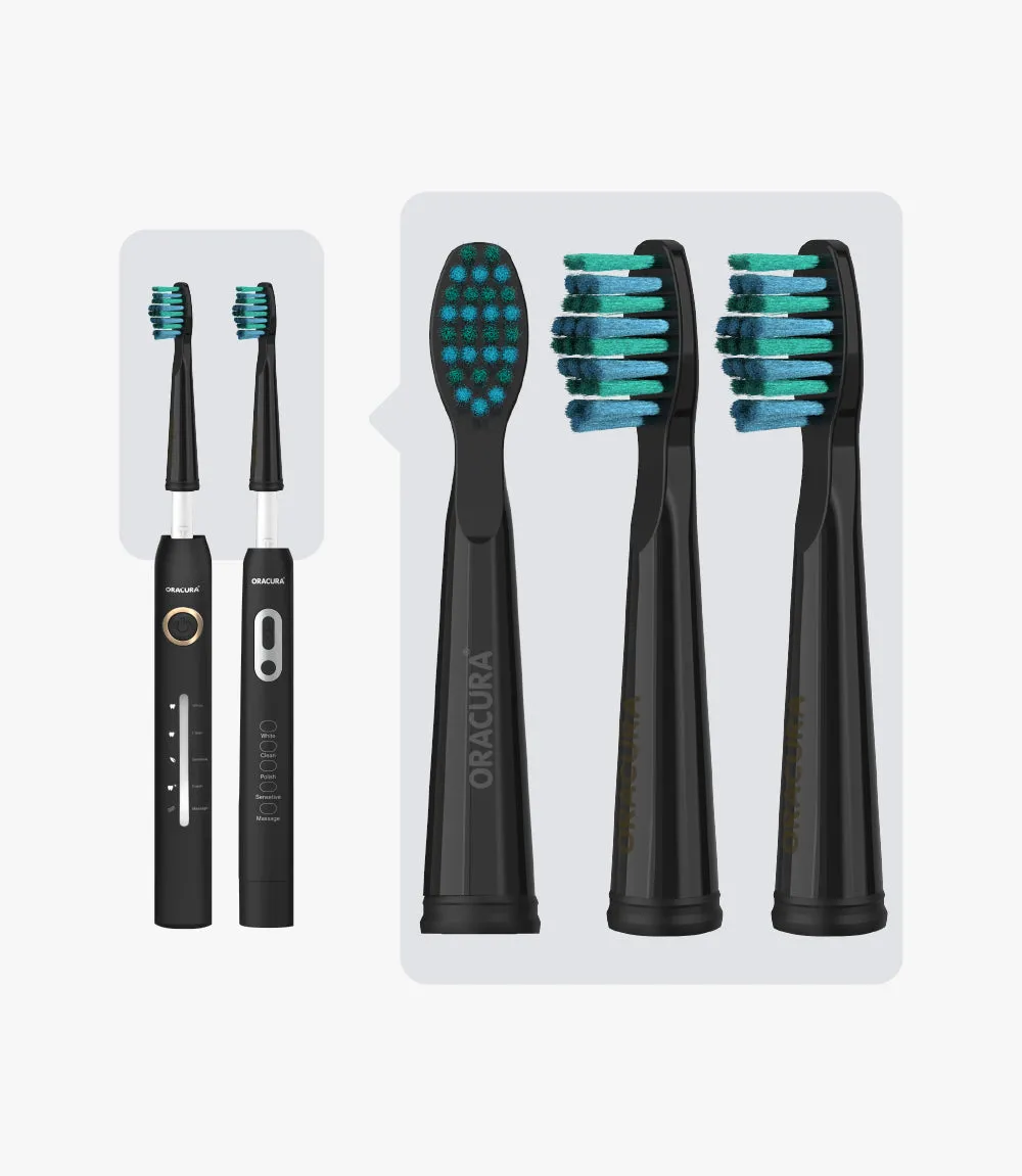 Sonic Lite Electric Toothbrush Heads For SB100 & SB200 (Pack of 3 Brush Heads)
