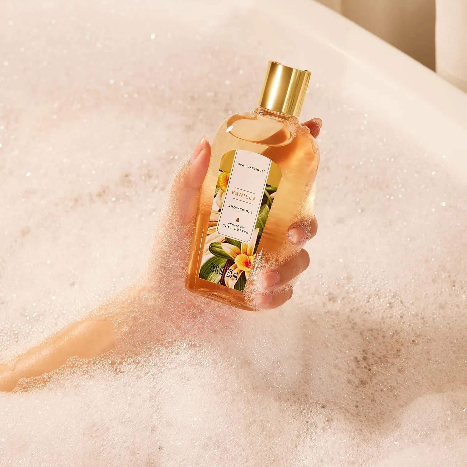 Spa Luxetique Gift Sets for Women Relaxing - 12 Pcs Vanilla Luxury Bath Baskets, Beauty Holiday Birthday Gifts for Her