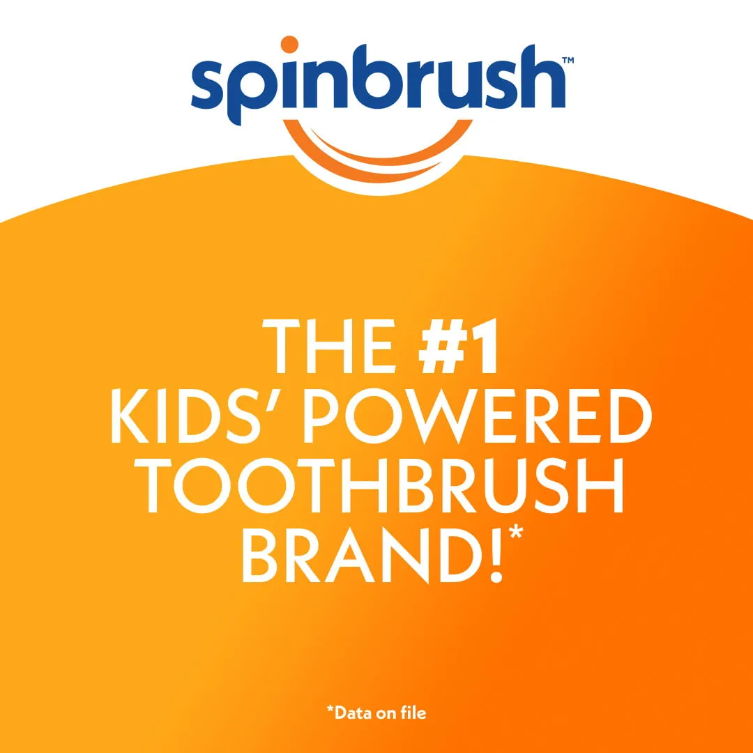 Spinbrush Smart Clean Kids Electric Toothbrush, Glow in the Dark, Battery-Powered