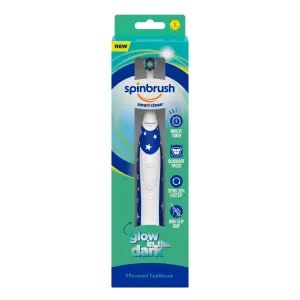 Spinbrush Smart Clean Kids Electric Toothbrush, Glow in the Dark, Battery-Powered