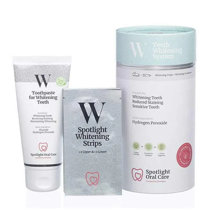 Spotlight Oral Care Teeth Whitening Strips   Toothpaste