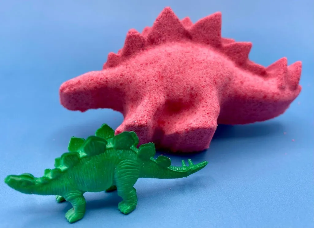 Stegosaurus Dinosaur Bath Bomb with Dinosaur Toy Inside