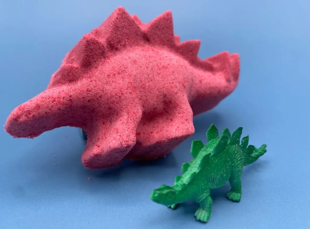 Stegosaurus Dinosaur Bath Bomb with Dinosaur Toy Inside