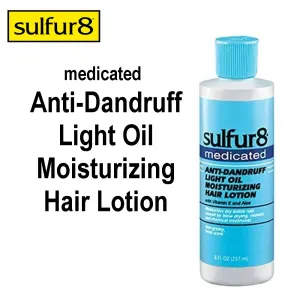 Sulfur8 Medicated Anti-Dandruff Light Oil Moisturizing Hair Lotion, 8 oz