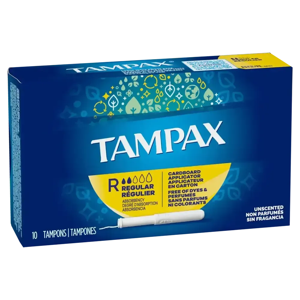 Tampax Carboard Tampons Regular Absorbency  10 ct