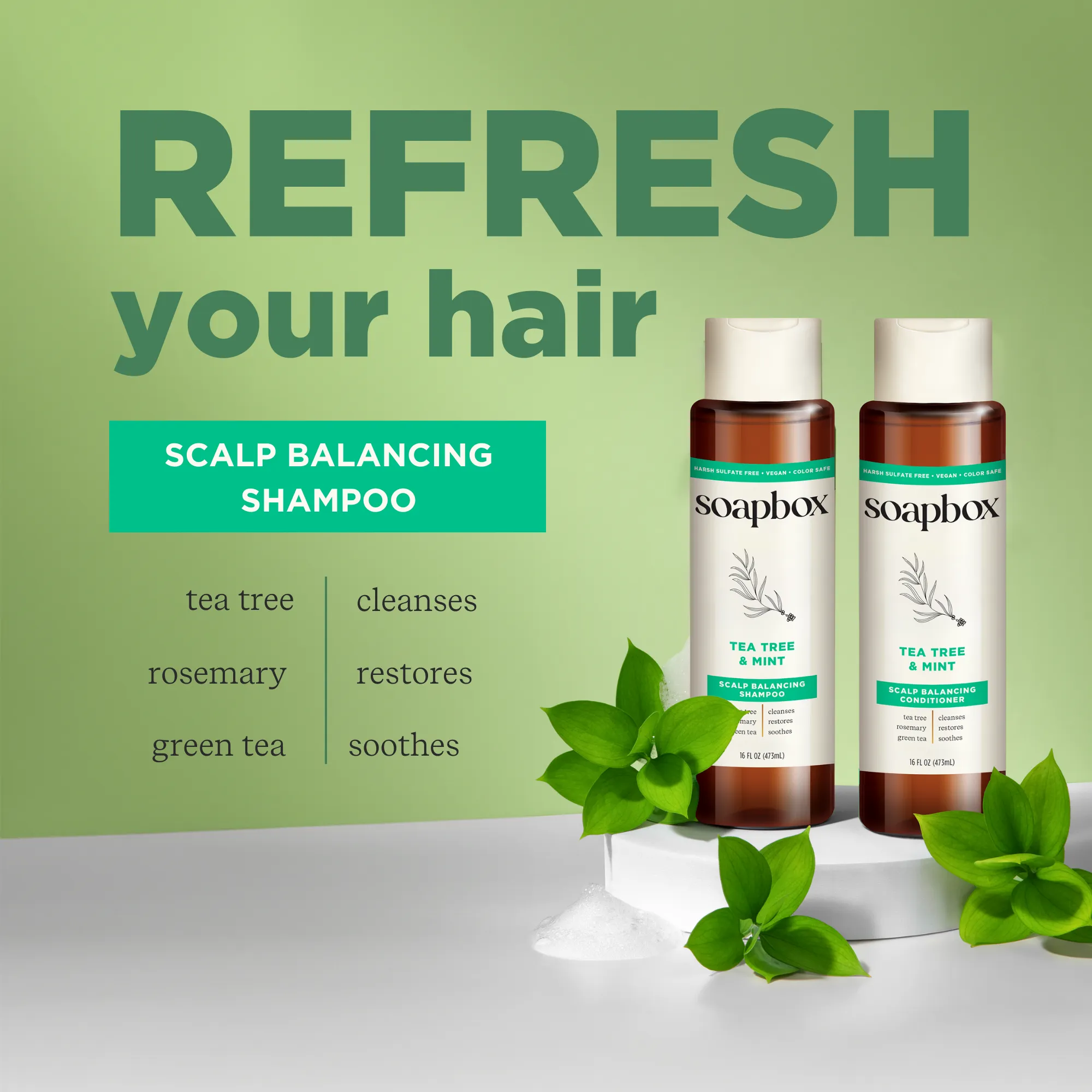 Tea Tree & Mint Scalp Balancing Shampoo   Conditioner Set