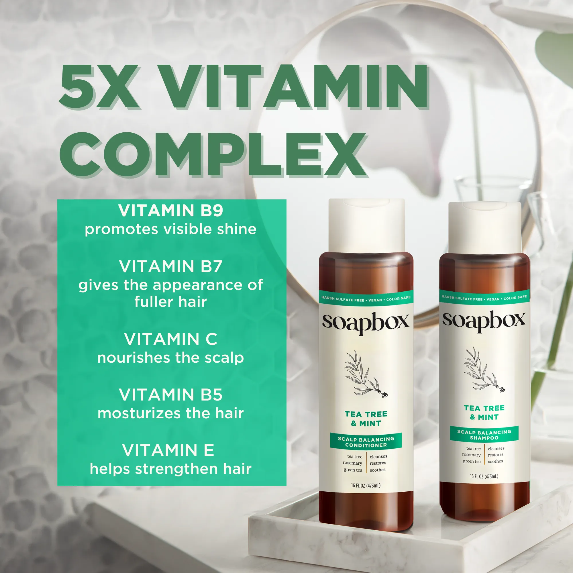 Tea Tree & Mint Scalp Balancing Shampoo   Conditioner Set