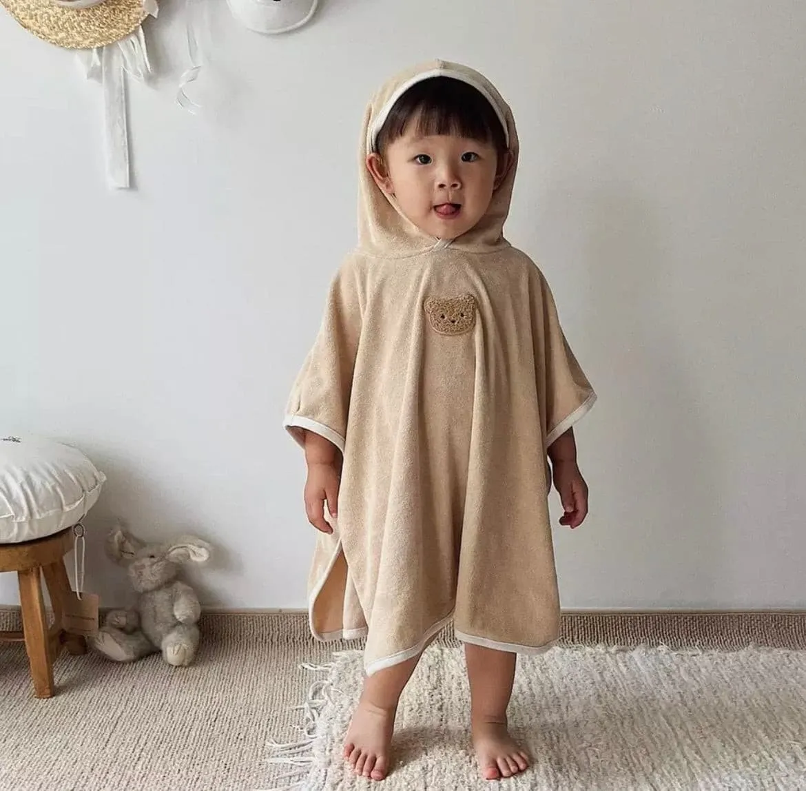 Teddy Bear Baby Hooded Bath Towel