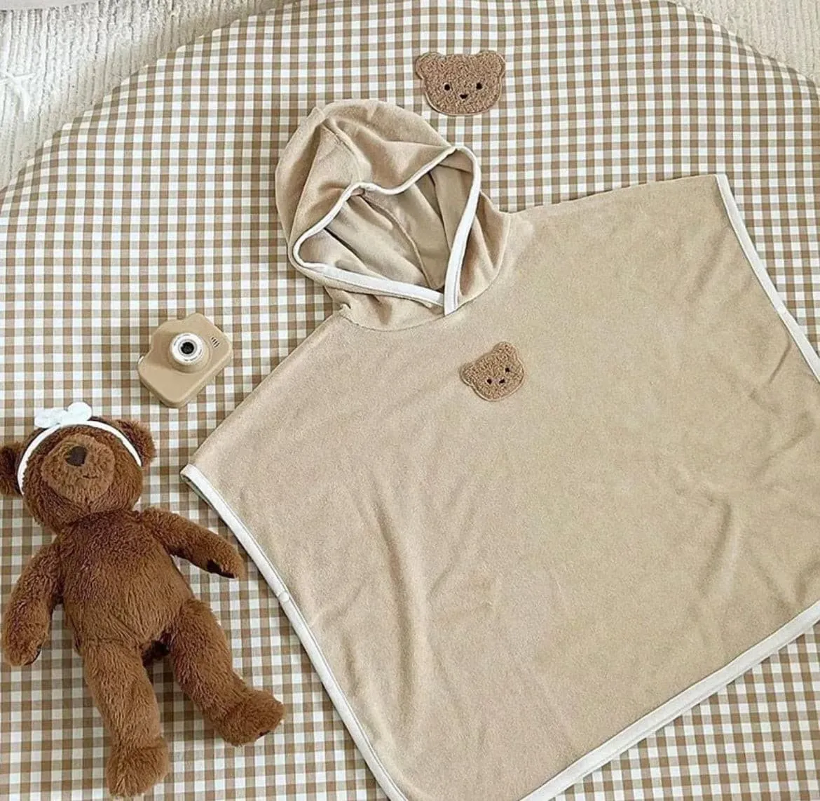 Teddy Bear Baby Hooded Bath Towel