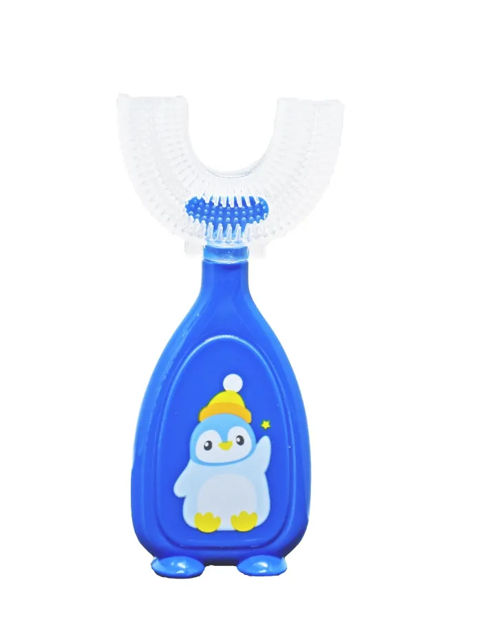 THE LITTLE LOOKERS 360° U-Shaped Baby Toothbrush with Food Grade Silicone Head | 100% BPA Free, Soft Bristles & Easy Grip for Babies & Kids (Pack of 1 )